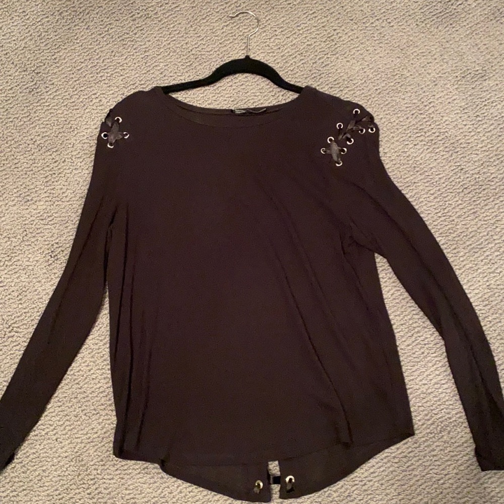 Generation Love top with lacing detail at shoulders and back